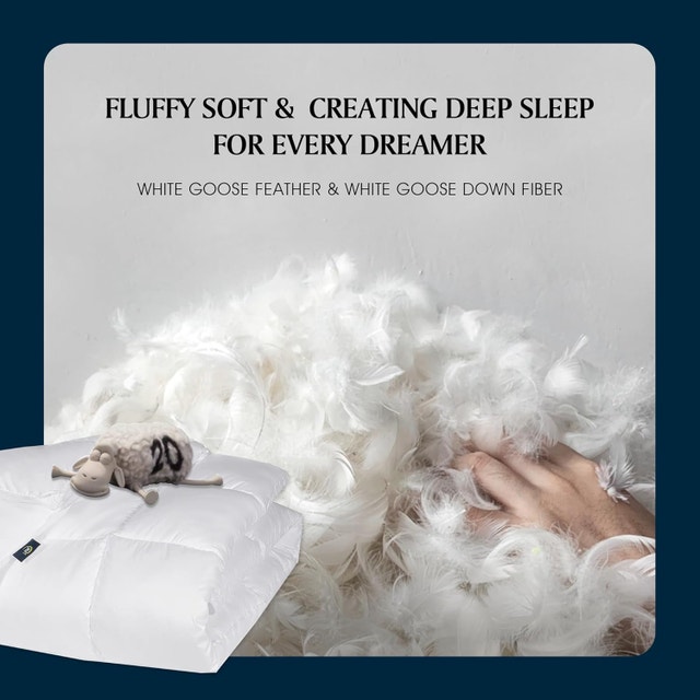 NEW Serta Goose Feather Down Fiber Cotton Comforter Queen Size - photo 4