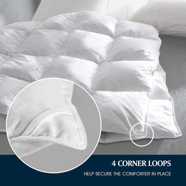 NEW Serta Goose Feather Down Fiber Cotton Comforter Queen Size - photo 5