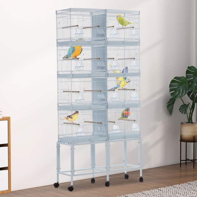 NEW Garvee 67" White Bird Cage, Extra Large Wrought Iron