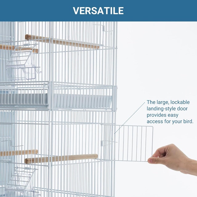 NEW Garvee 67" White Bird Cage, Extra Large Wrought Iron - photo 5