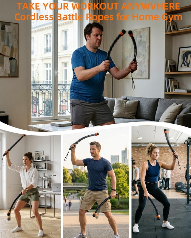 NEW Ropeless Battle Ropes Portable Cordless Strength Home Gym - photo 3