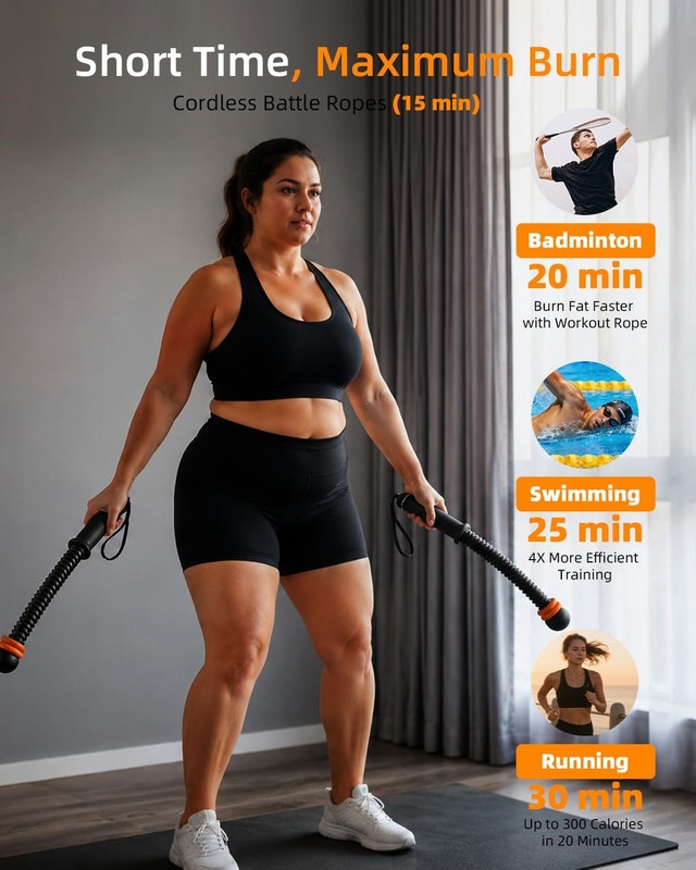 NEW Ropeless Battle Ropes Portable Cordless Strength Home Gym - photo 4