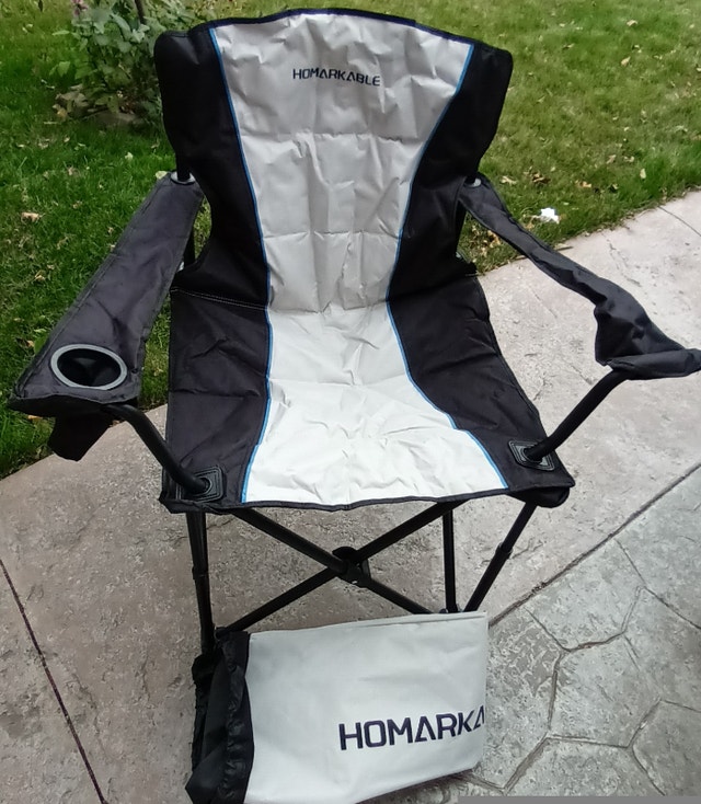 NEW Black HOMARKABLE Camping Folding Chair Oversized Padded - photo 4
