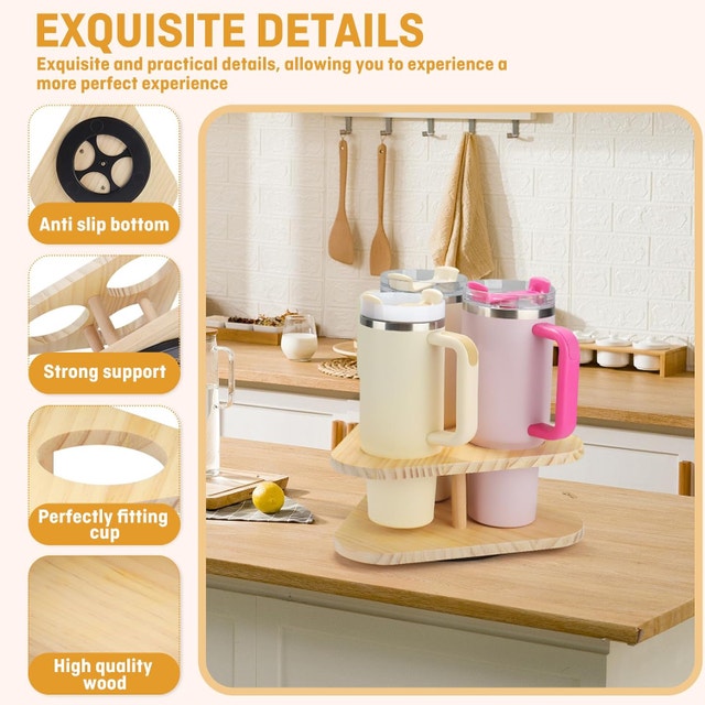 NEW Stanley Cups Water Bottle Organizer, Rotatable Holder, Solid - photo 4