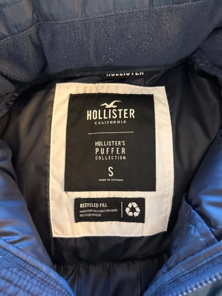 Hollister Blue Ombre Gradient Puffer Jacket S - photo 2