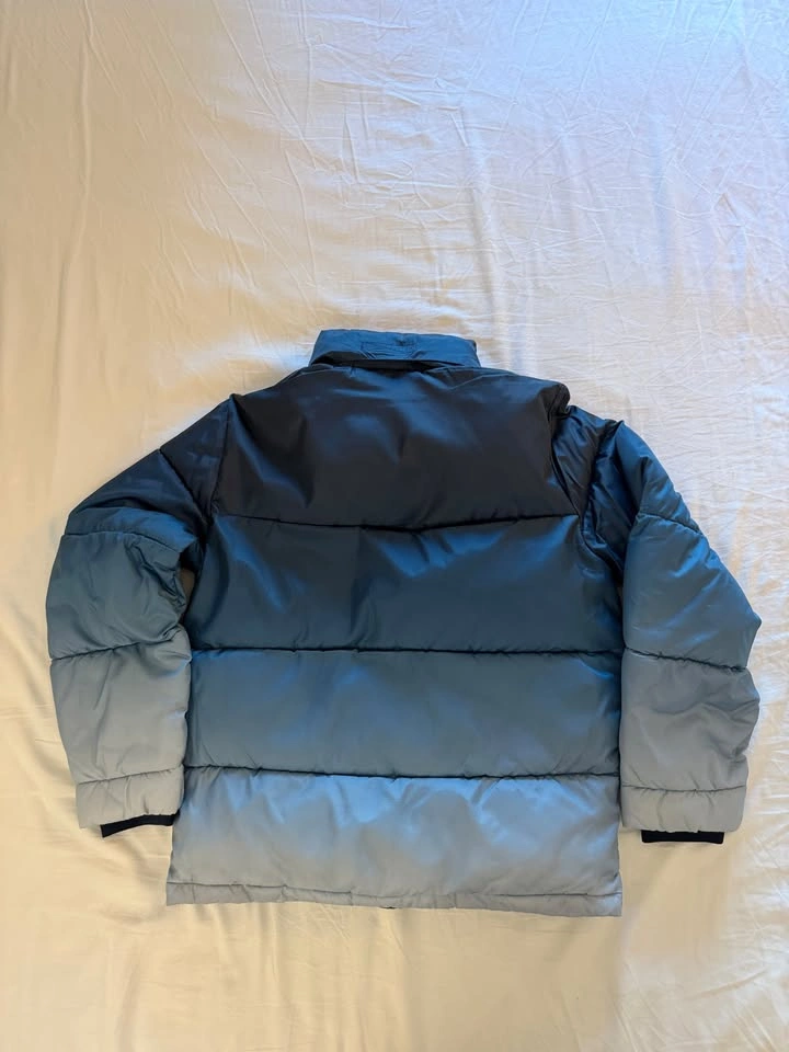 Hollister Blue Ombre Gradient Puffer Jacket S - photo 3