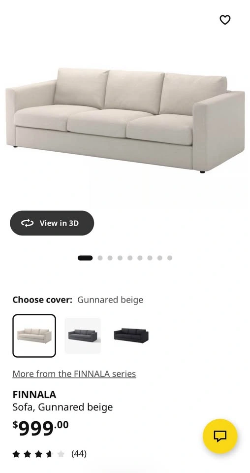 IKEA FINNALA 3-Seater Sofa - photo 4