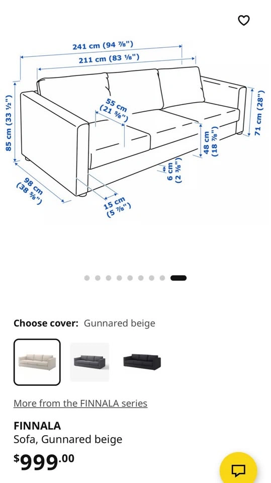 IKEA FINNALA 3-Seater Sofa - photo 5
