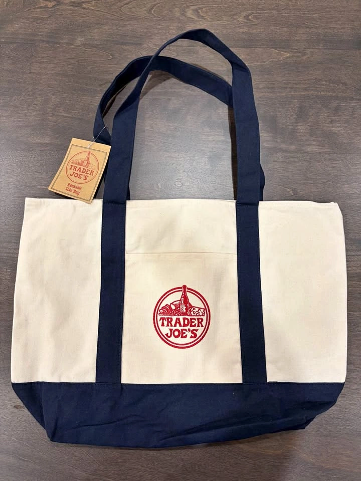 Trader Joe’s Navy and White Tote