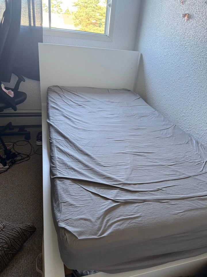 IKEA Malm Twin Bed + Mattress - photo 2