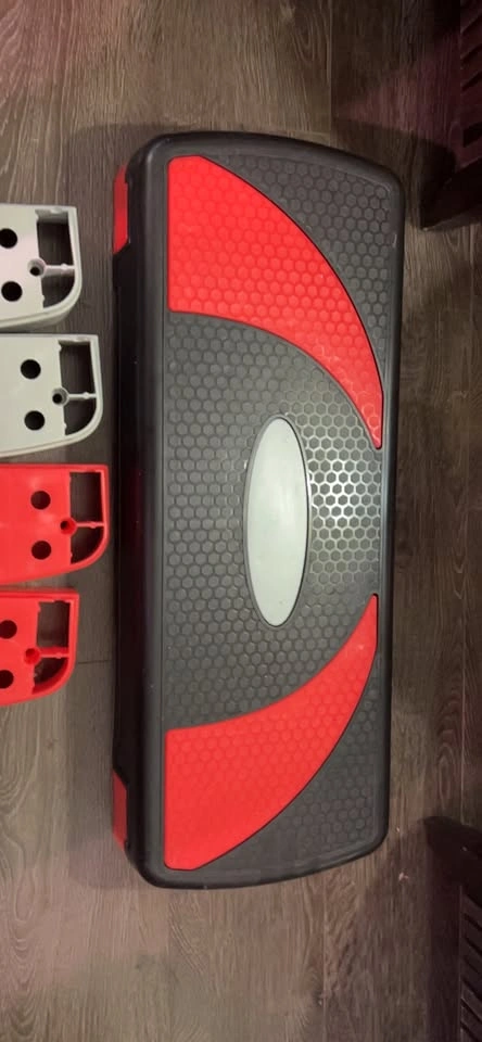 Red Black Aerobic Step Platform with Risers - photo 2