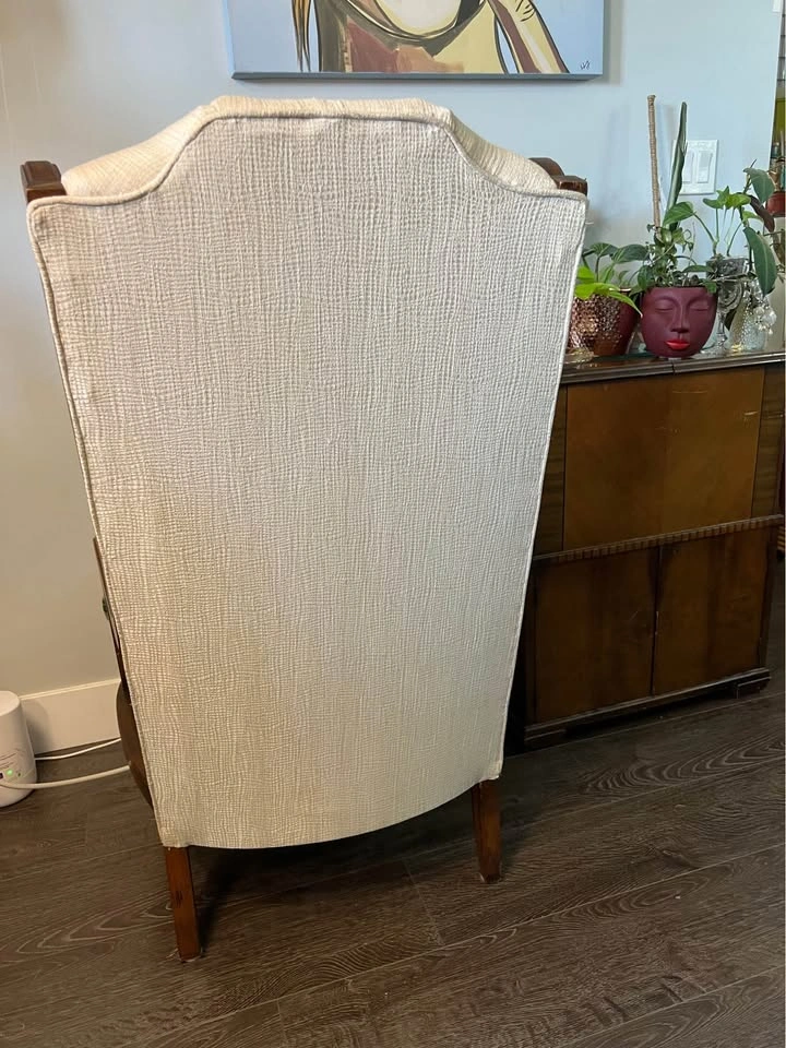 Vintage 1960s Lewittes Cane-Side Wingback Chair - photo 5
