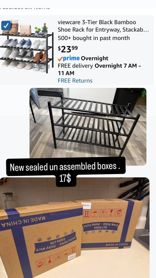 3 Tier Bamboo Shoe Rack Storage Organizer - photo 2