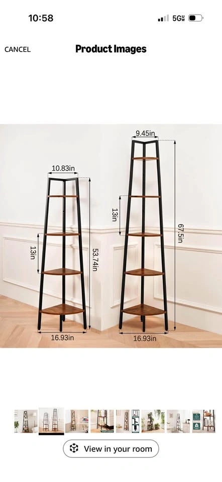 5-Tier Corner Shelf Stand