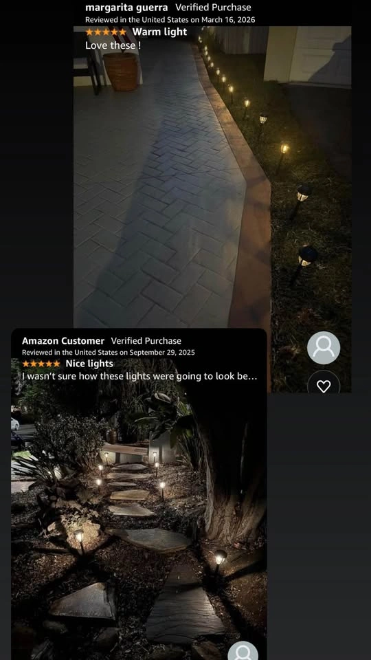 12 Pack Solar Lights Outdoor, Solar Pathway Lights - photo 3