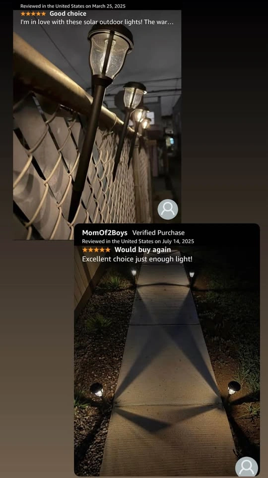 12 Pack Solar Lights Outdoor, Solar Pathway Lights - photo 4