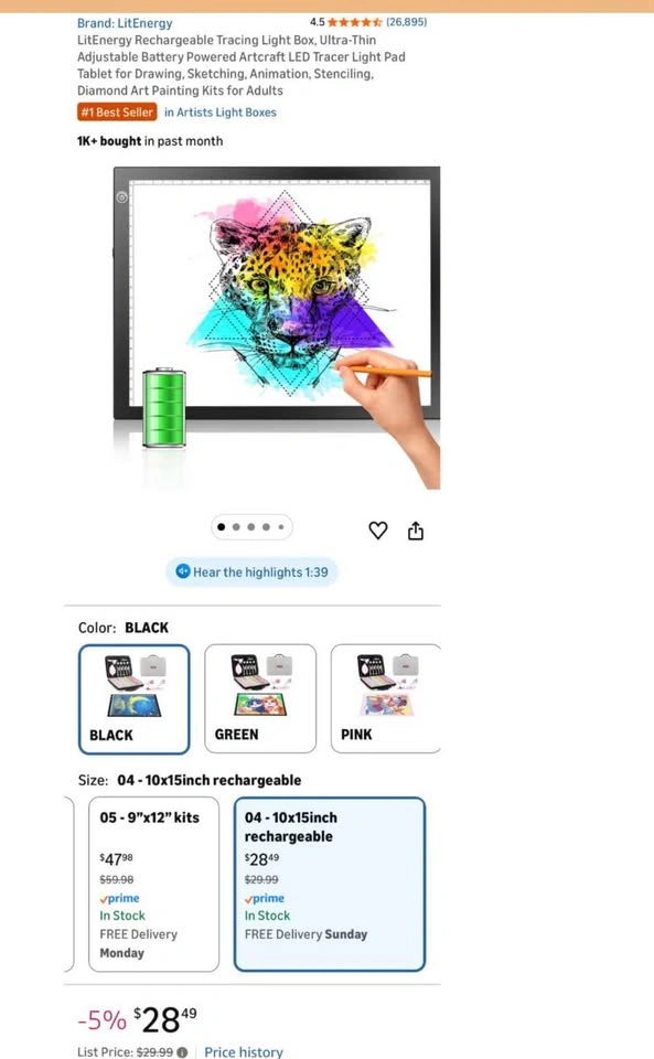 Rechargeable Tracing Light Box, Ultra-Thin LED Tracer Pad - photo 5