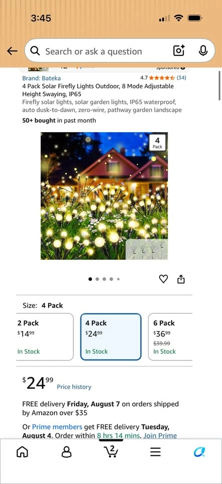 4 Pack Solar Firefly Lights Outdoor, 8 Mode Swaying - photo 5