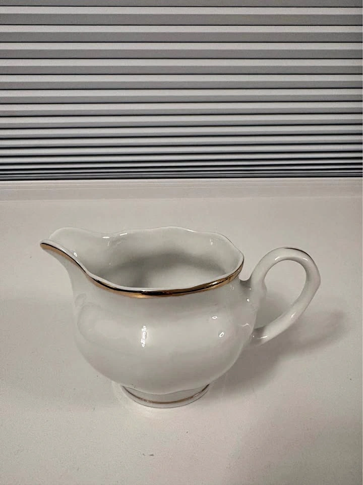 Creamer / Milk Pitcher Gold Trim Porcelain