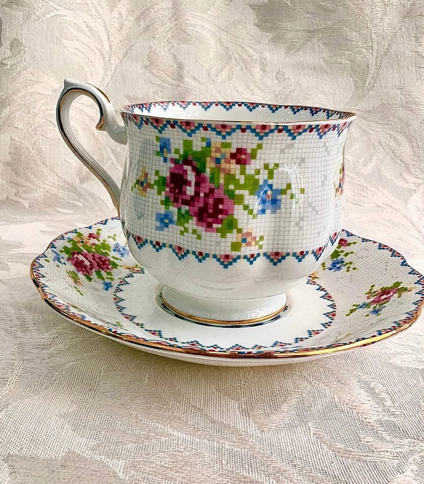 Royal Albert Petit Point Tea Cup and Saucer