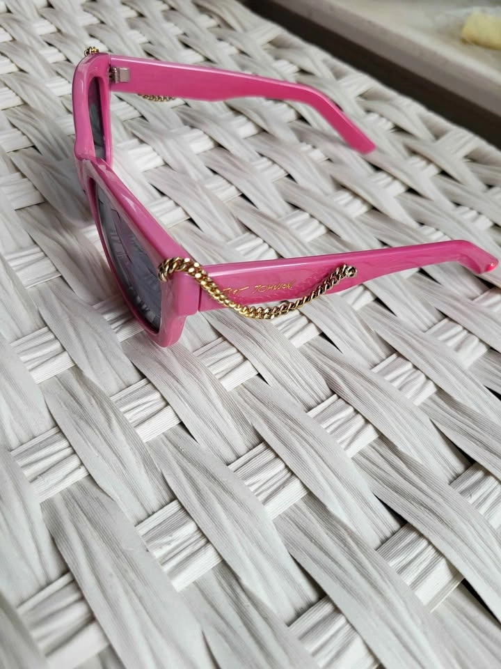 Betsey Johnson Pink Chain Sunglasses