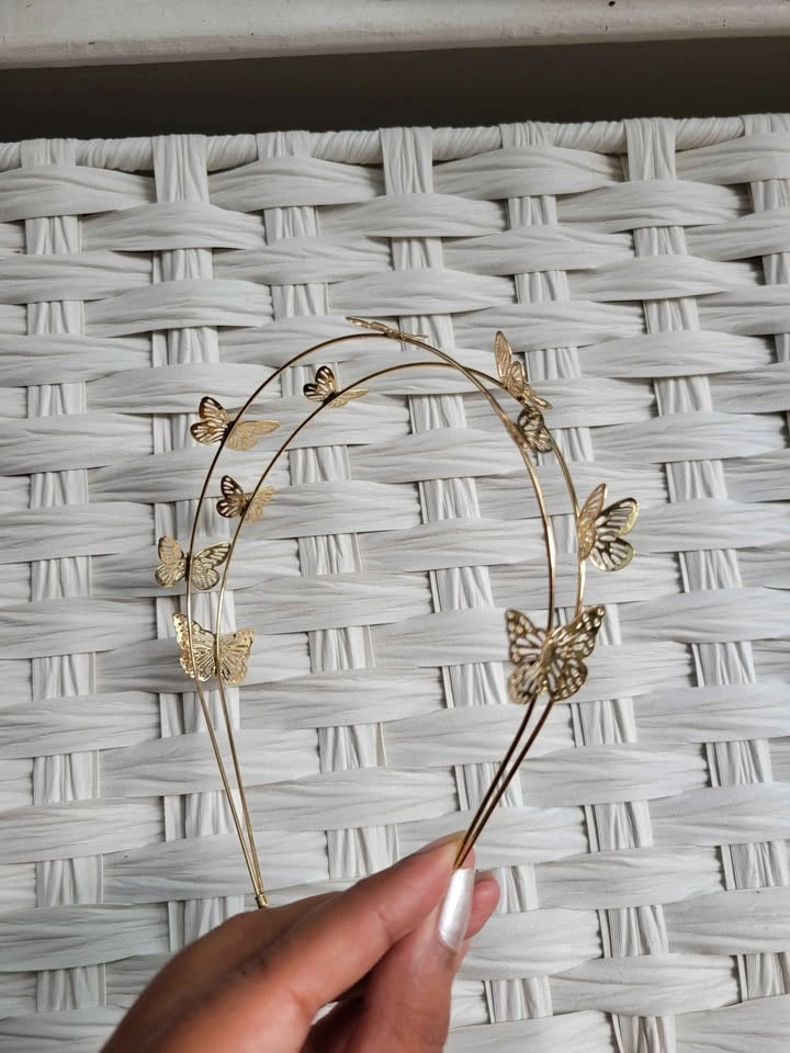 Gold Butterfly Double Band Headband - photo 2