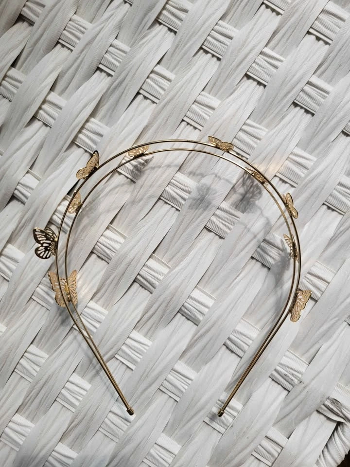 Gold Butterfly Double Band Headband - photo 3