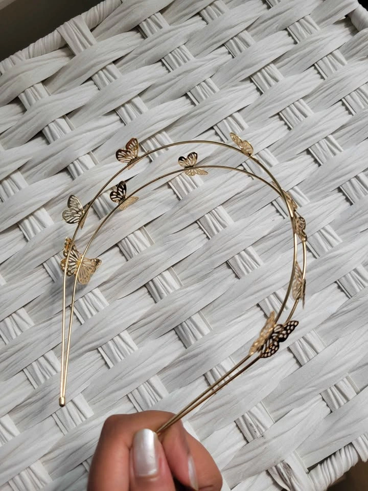 Gold Butterfly Double Band Headband - photo 4