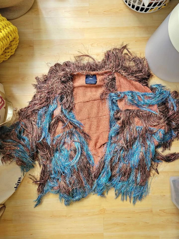 Zara Fringe Knit Cardigan