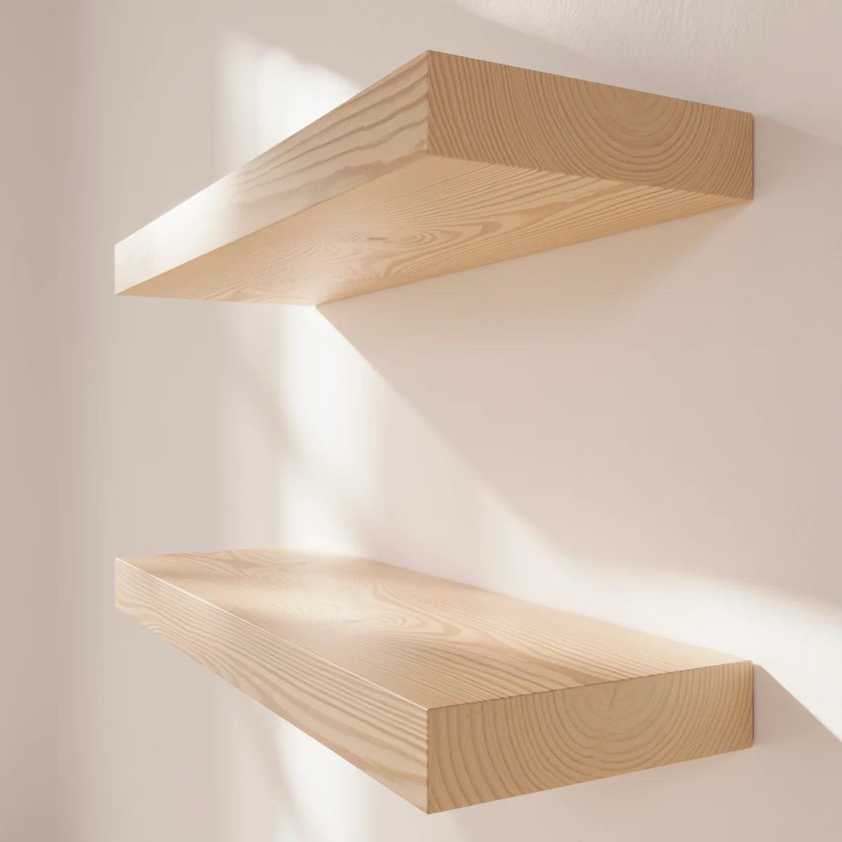Baobab 20" Natural Wood Floating Shelves (open box - never used) - photo 3