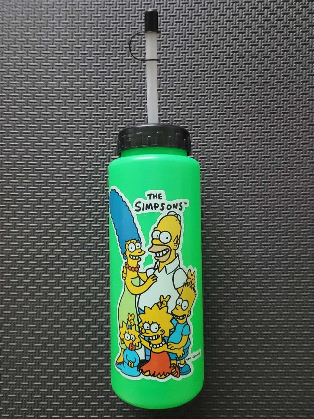 Vintage 1990 The Simpsons Water bottle, Unused and Rare