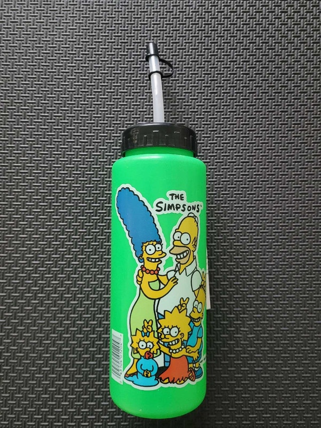Vintage 1990 The Simpsons Water bottle, Unused and Rare - photo 2