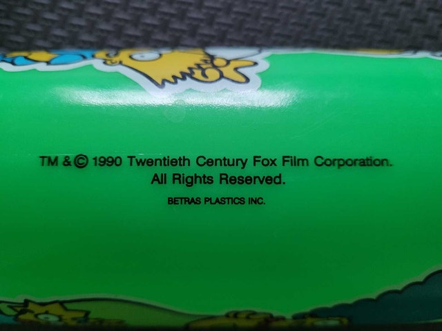 Vintage 1990 The Simpsons Water bottle, Unused and Rare - photo 3