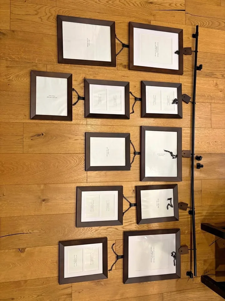 Gallery wall frame set - 11 frames and rod
