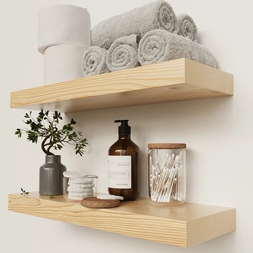 Baobab 20 Inch Natural Wood Floating Shelves - photo 5