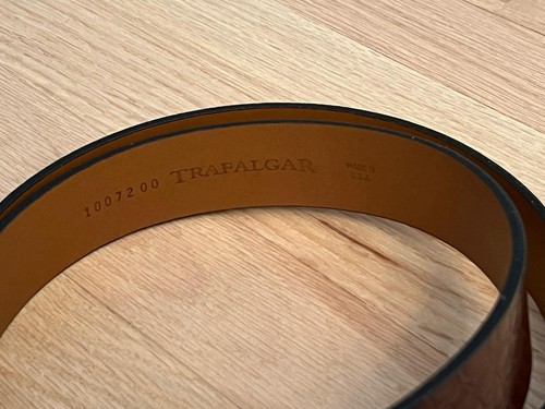 Trafalgar Brown Embossed Leather Belt - photo 2