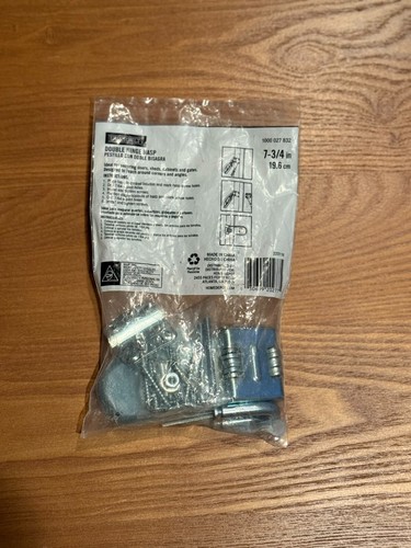 Everbilt 7-3/4 in. Zinc-Plated Double Hinge Hasp - photo 2