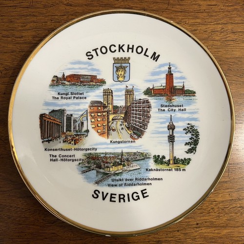 Decorative Souvenir Plate Stockholm Sverige