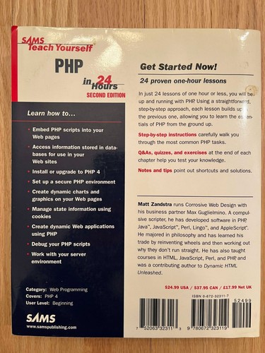 Teach Yourself PHP in 24 Hours by Matt Zandstra (Paperback) - photo 2