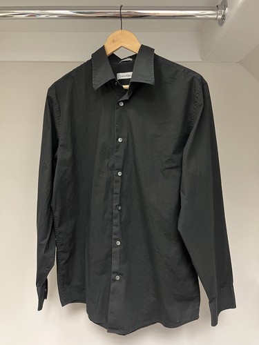 Calvin Klein Black Long Sleeve Button Up Shirt Size L