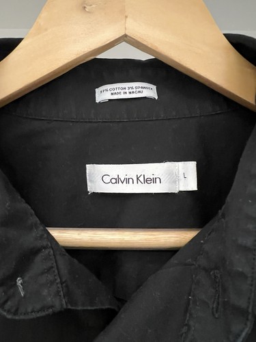 Calvin Klein Black Long Sleeve Button Up Shirt Size L - photo 4