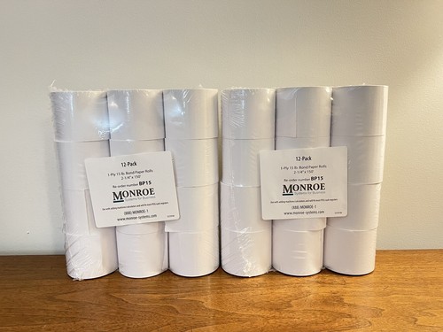 1-Ply 15 lb. Bond Paper Rolls 2-1/4" x 150’, 24 Rolls Total - photo 3