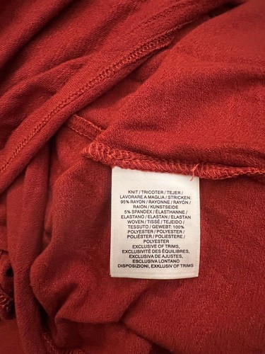 Anthropologie Akemi + Kin Orange Jersey Embroidered Top - Size X - photo 4