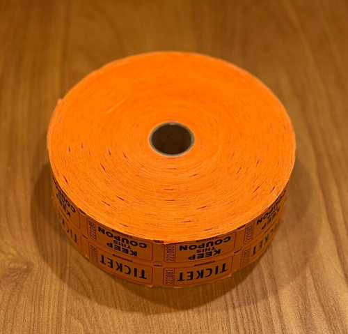 Raffle Tickets - Roll of 2,000 Double Stub Carnival Tickets - Or - photo 3