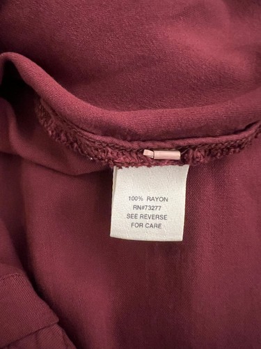 Mudd Casual Burgundy Sleeveless Button Down Dress - Size S - photo 4