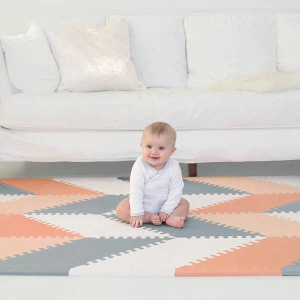Skip Hop Playspot Geo Foam Floor Tiles – Grey/Peach - photo 3