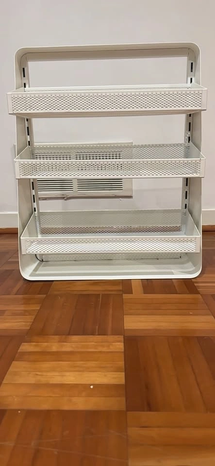 White 3-tier storage cart - photo 2