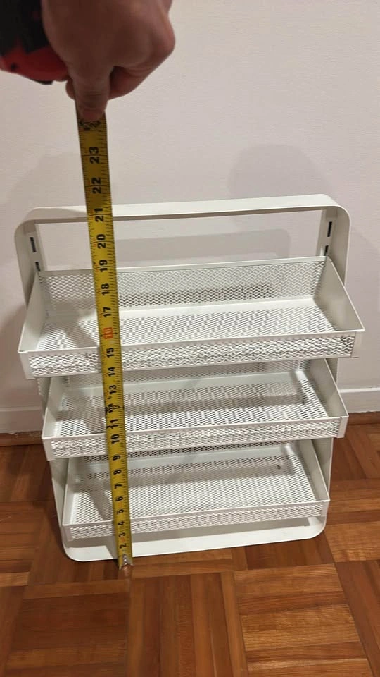 White 3-tier storage cart - photo 3
