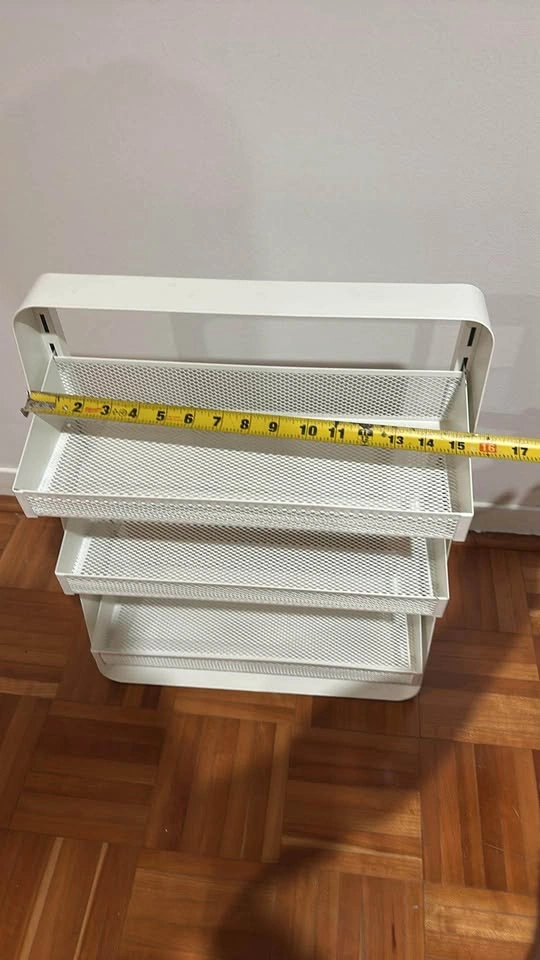 White 3-tier storage cart - photo 4