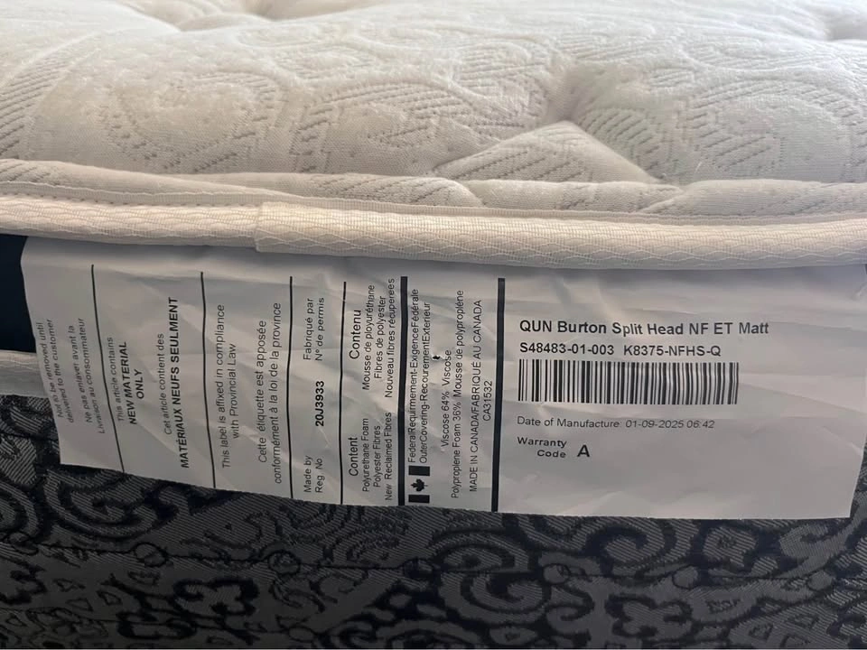 Kingsdown Queen Mattress – Euro Top / Split Head (Made in Canada - photo 5